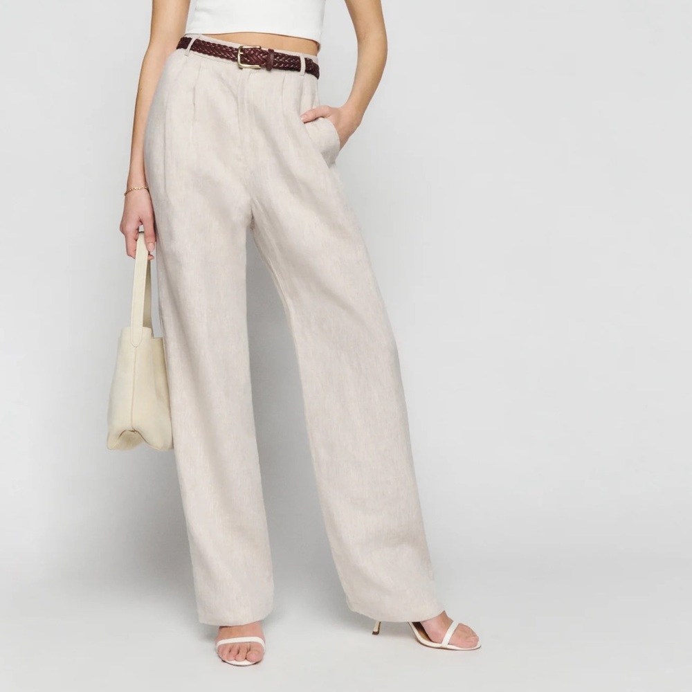 Reformation Mason Linen Pant - Picture 1 of 3
